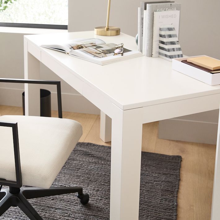 Parsons Mini Desk:Simply White  Desks for small spaces, Furniture, Mini  desk