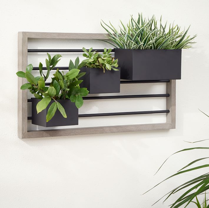 Portside Wood Wall Planter | West Elm