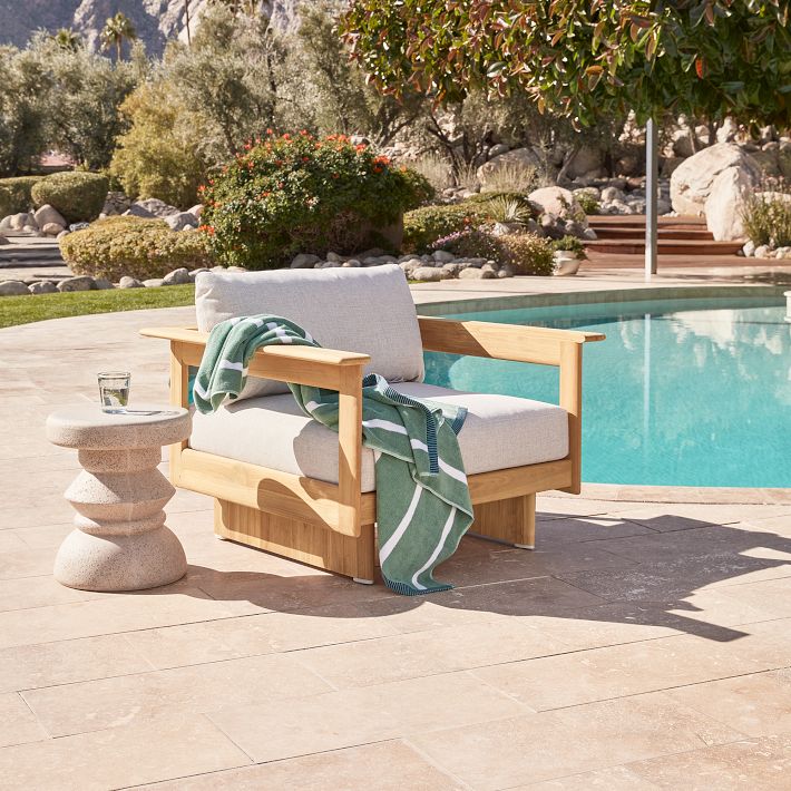Anton Outdoor Teak Lounge Chair West Elm