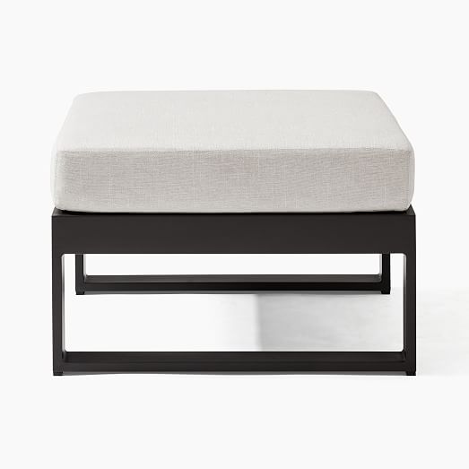 Portside Aluminum Outdoor Ottoman | West Elm