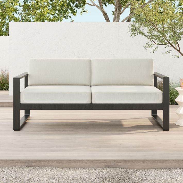 White discount outdoor sofa