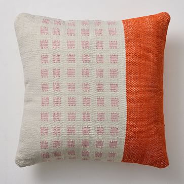 Orange and deals white outdoor pillows