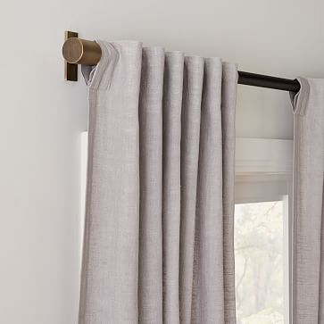 Textured Luxe Linen Curtain - Frost Gray | West Elm