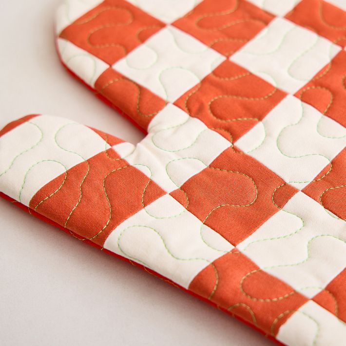 Krista Marie Young Checkered Oven Mitt