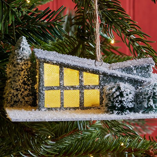 Mid-Century Paper House Ornament | West Elm