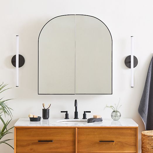 Arch Double Wide Metal Framed Medicine Cabinet | West Elm