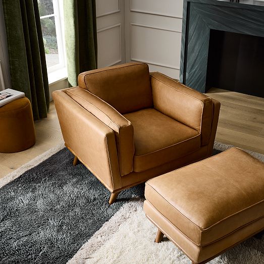 Zander Leather Chair West Elm