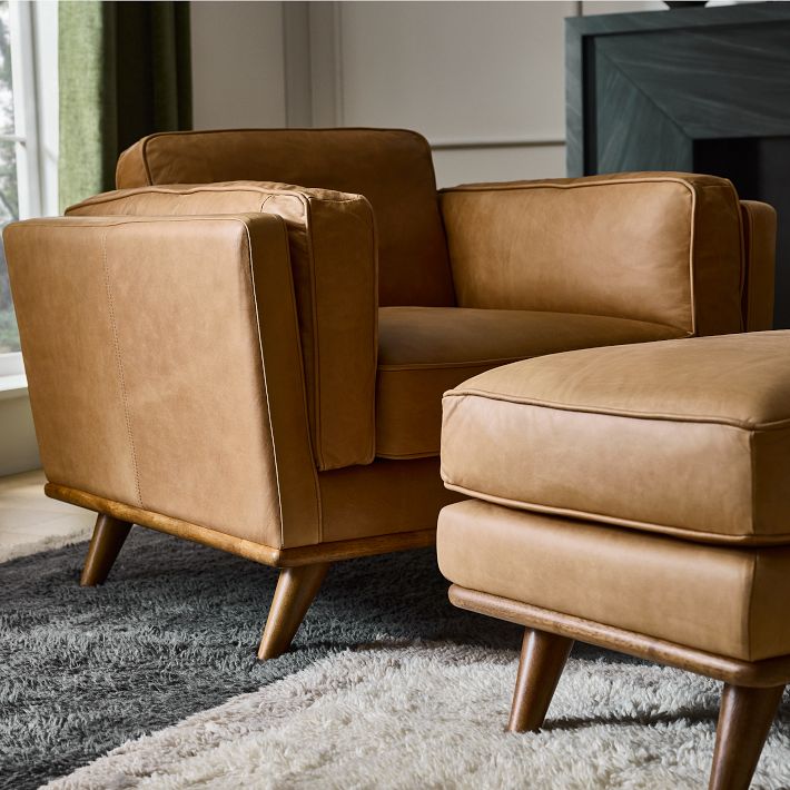 Zander Leather Chair West Elm