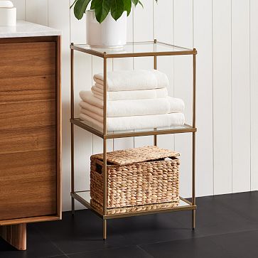 2-Tier Bathroom Shelf, Storage for Towel and Blanket-Towel Rack