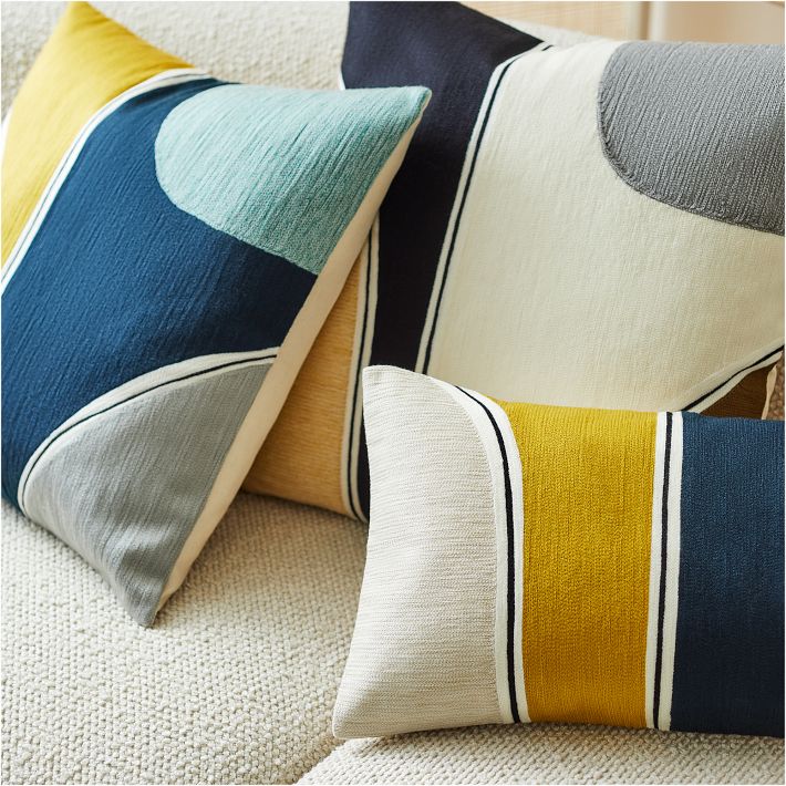 Color Crush Pillow Cover Set - White  White pillows, Pillows, West elm  pillows