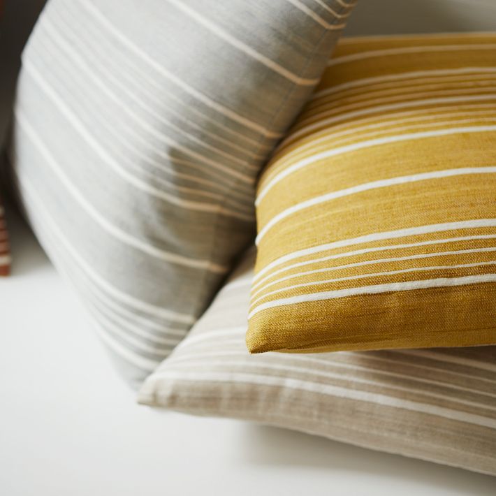 Silk Stripe Pillow Cover | West Elm