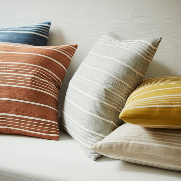 Silk Stripe Pillow Cover
