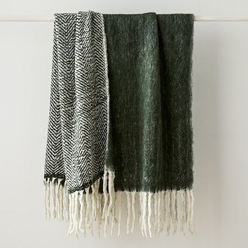 Brushed Herringbone Throw | West Elm