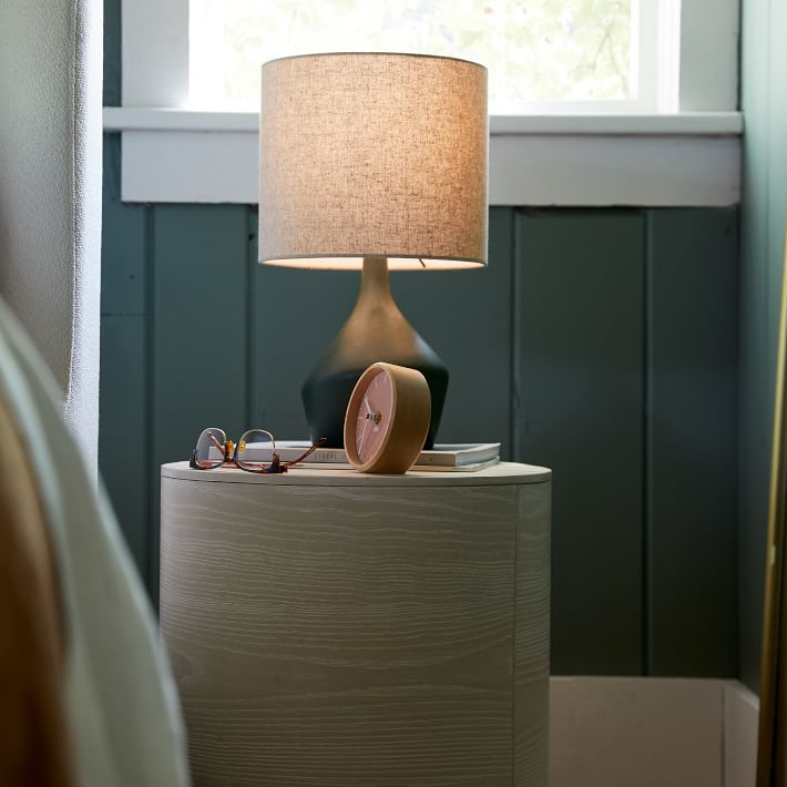 Asymmetry Ceramic Table Lamp | Modern Light Fixtures | West Elm