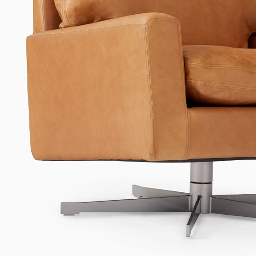Nelson Leather Swivel Chair Clearance West Elm