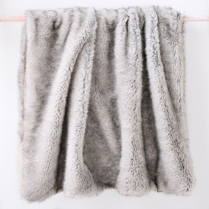 West elm fur online throw