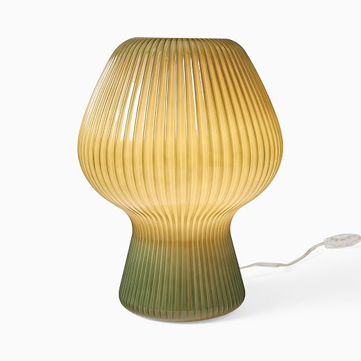 West Elm Ribbed Glass Table Lamp