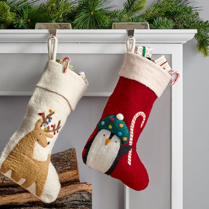 Set of Joseph's Studio Santa Claus and Reindeer Christmas Stocking H - 2