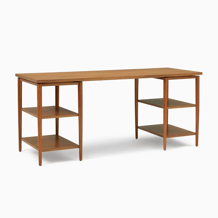 Mid-Century Modular Desk w/ 2 Shelves (70)