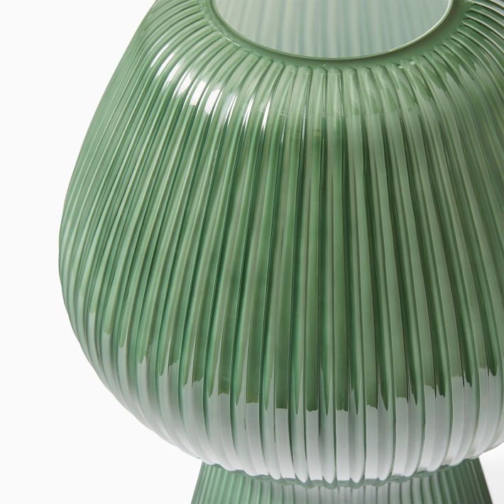 West elm ribbed glass table deals lamp