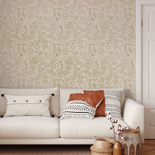 Homestead Floral Vintage Peel & Stick Wallpaper West Elm