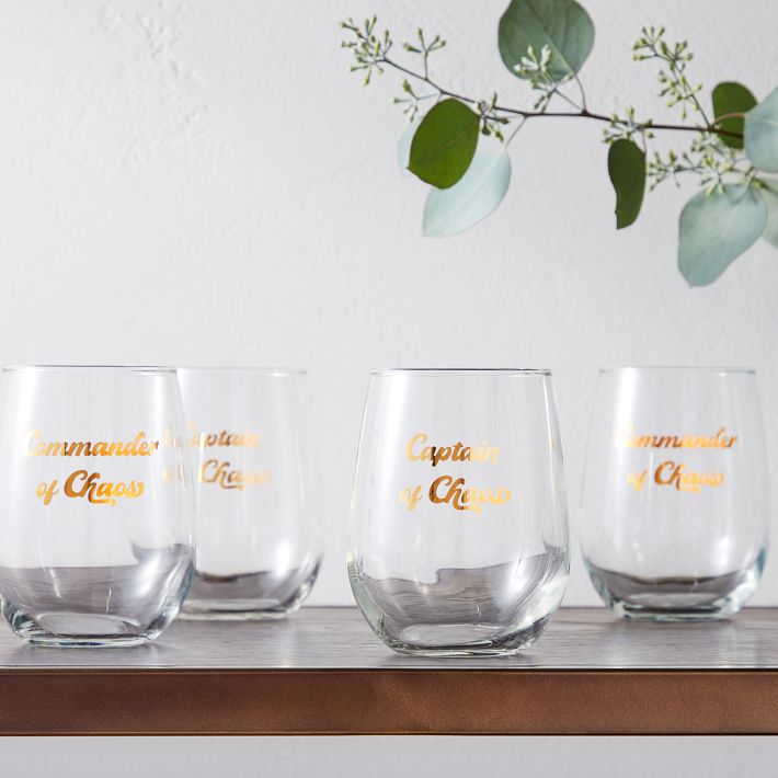 Counter Couture Stemless Wine Glass Sets