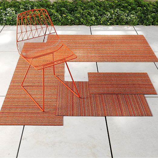 Chilewich Skinny Stripe Shag Mat West Elm