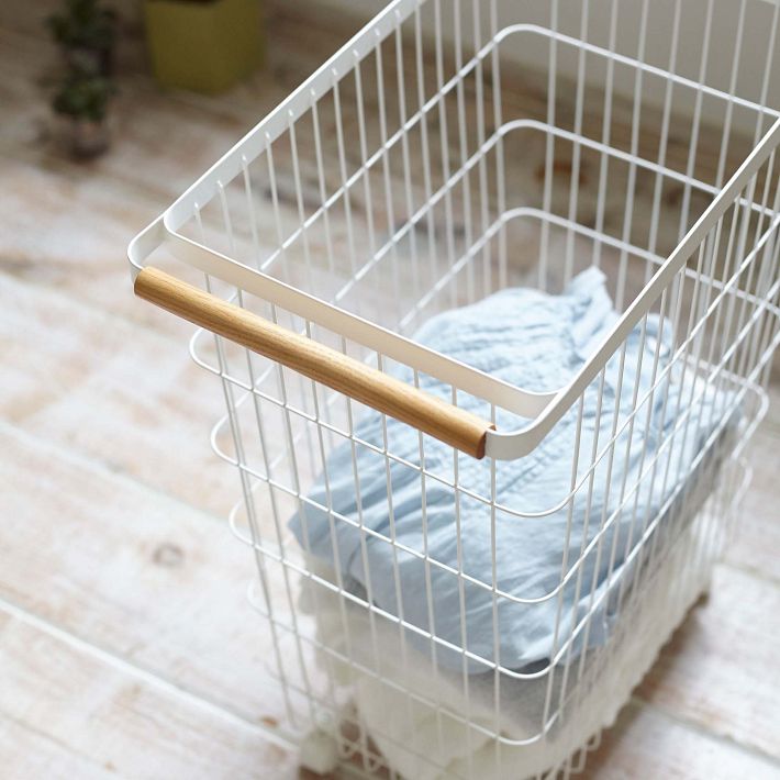 Yamazaki Tosca Slim Rolling Laundry Basket