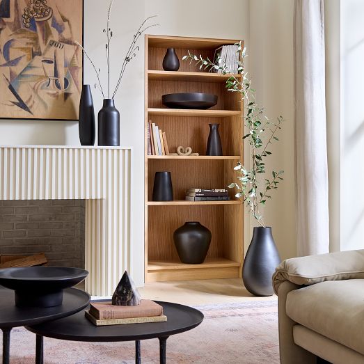 Pure Black Ceramic Vases West Elm