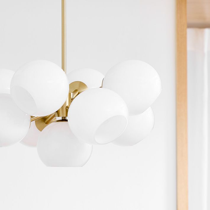 West elm staggered glass chandelier top