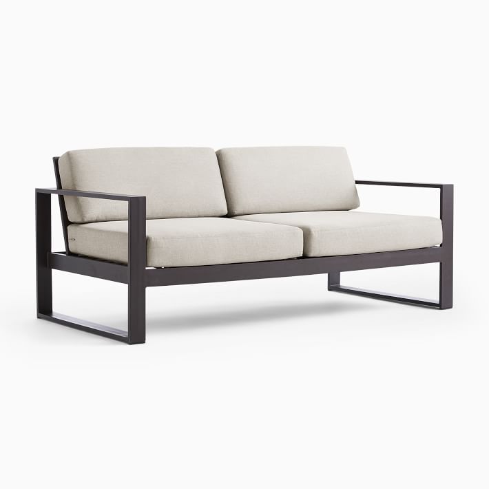 Black aluminum outdoor online sofa