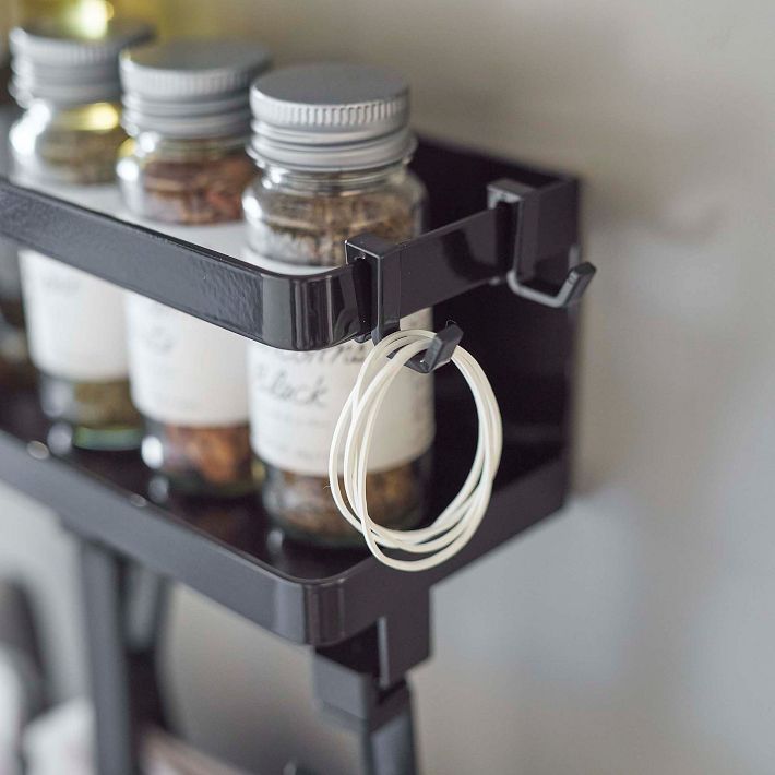 Yamazaki Tower Under Shelf Spice Rack Black