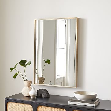 Deep Frame Metal Rectangle Wall Mirror - 24