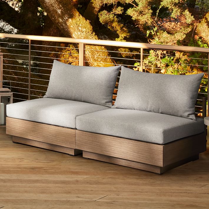 Armless deals modular sectional