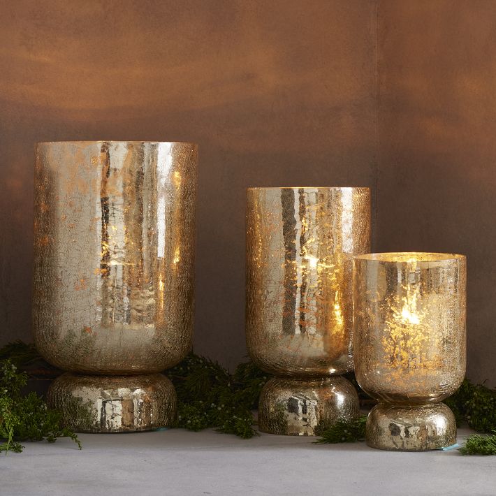 Mercury Pedestal Candleholders - Gold | West Elm