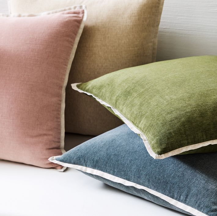 Washed velvet pillow clearance covers