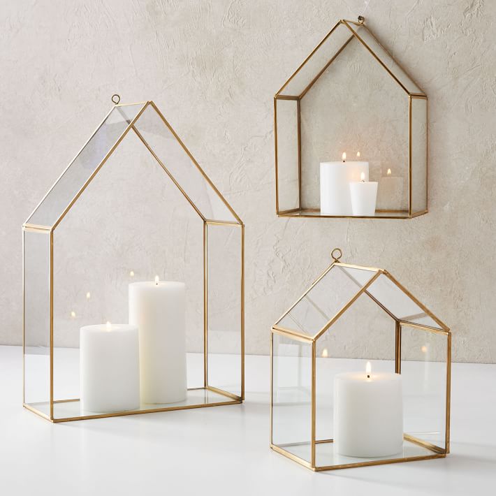 Terrace Antique Brass Candlelight Houses