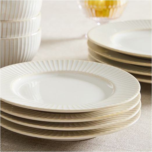 Textured Stoneware Dinner Plate Sets West Elm