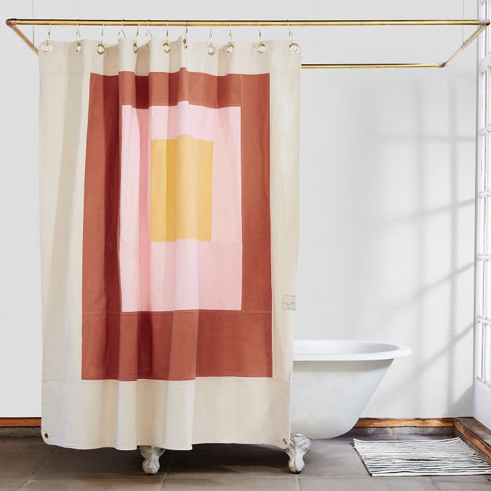 Quiet Town Marfa Shower Curtain Clay West Elm