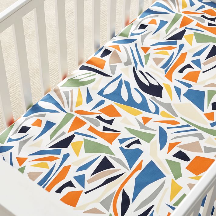 Organic MidCentury Safari Crib Fitted Sheet West Elm