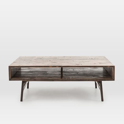 Modern Reclaimed Oak Coffee Table Modern Living Room Furniture West Elm