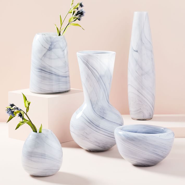 Marbled Glass Vases