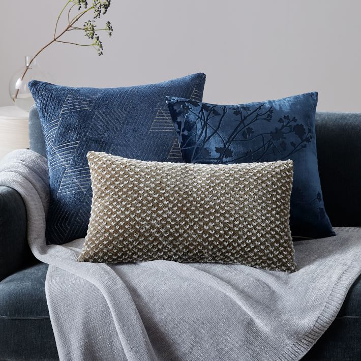 Brushed Shine Velvet Pillow Cover - West Elm UK