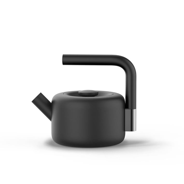 Chantal Sven Matte Black Tea Kettle with Wood Handle