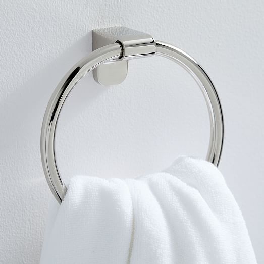 Mid-Century Contour Bathroom Hardware - Chrome | West Elm