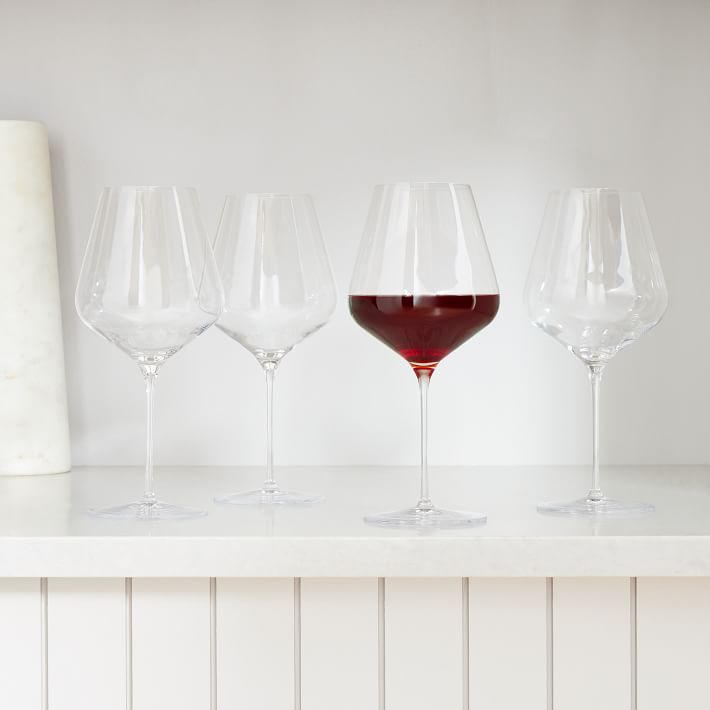 Crystal Red Wine Glasses 'elizabeth', Vintage Style, Lead Free