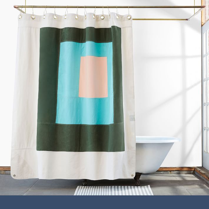 Quiet Town Marfa Shower Curtain Pine West Elm