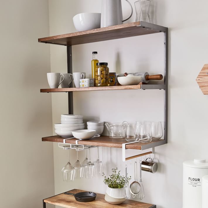 Under Shelf Wine Glass Rack, Kitchen Storage Solutions West Elm