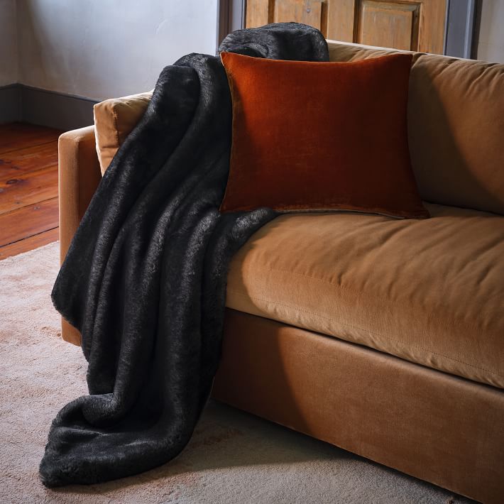 West elm faux online fur blanket