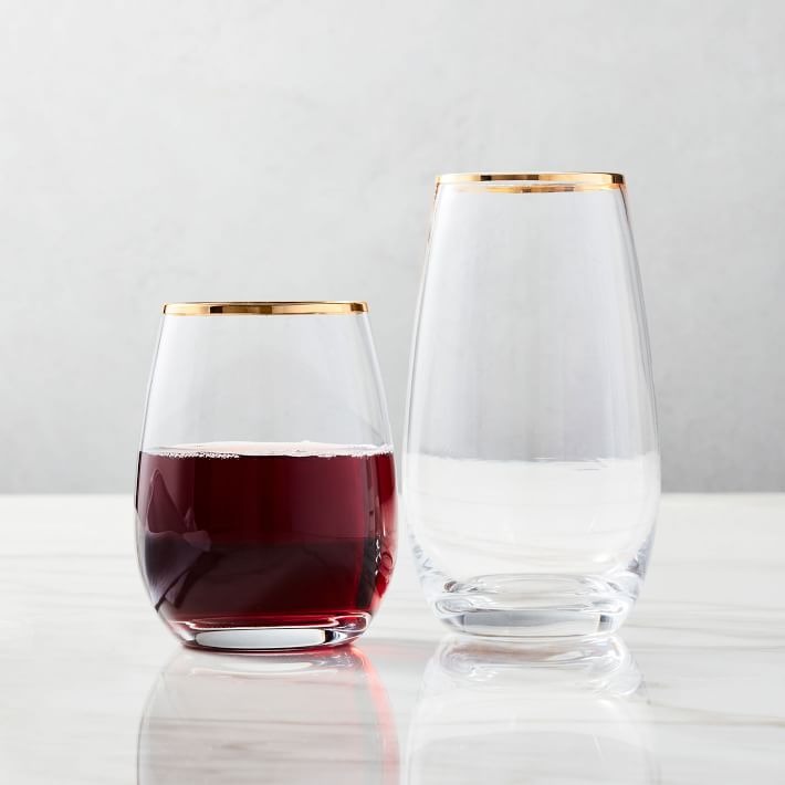 Gold Rimmed Wine Glass Sets